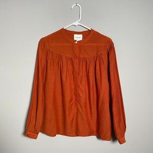 STEVEN ALAN Terracotta Orange Blouse, M